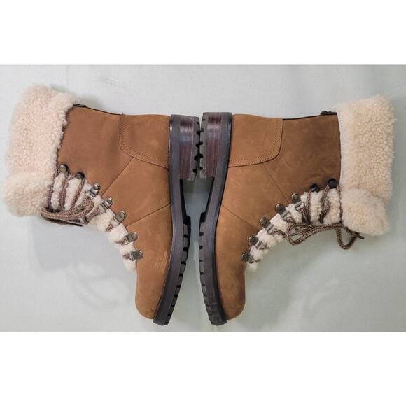 UGG Fraser Boots Womens Size 6 Leather Sheepskin Hiking UGG Boots Brown 1018896 - Picture 4 of 11